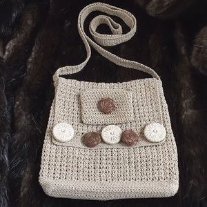 Sonoma Jean Purse Beige 9.5 by 9.5 Embellished
